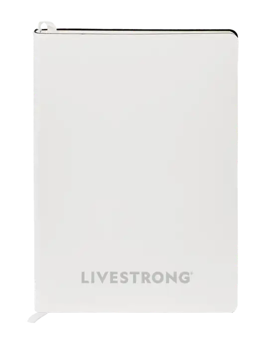 Fabrizio White Soft Cover 5.75 x 8.125 Journal w/LIVESTRONG Logo