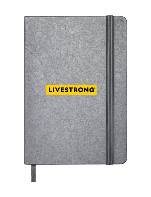 Granite Dark Grey Hardcover Journal, 5.62 X  8.37 w/LIVESTRONG Logo