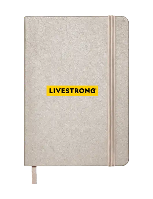 Granite Light Grey Hardcover Journal, 5.62 X  8.37 w/LIVESTRONG Logo