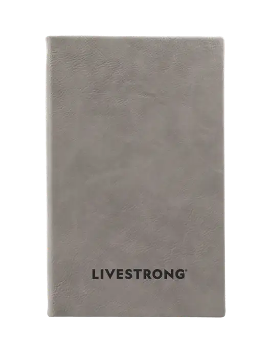 Grey Leatherette 5.25 x 8.25 Journal w/LIVESTRONG Logo