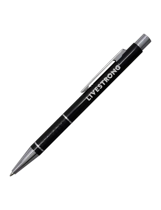 St George Black Pen - Blue Ink w/LIVESTRONG Logo
