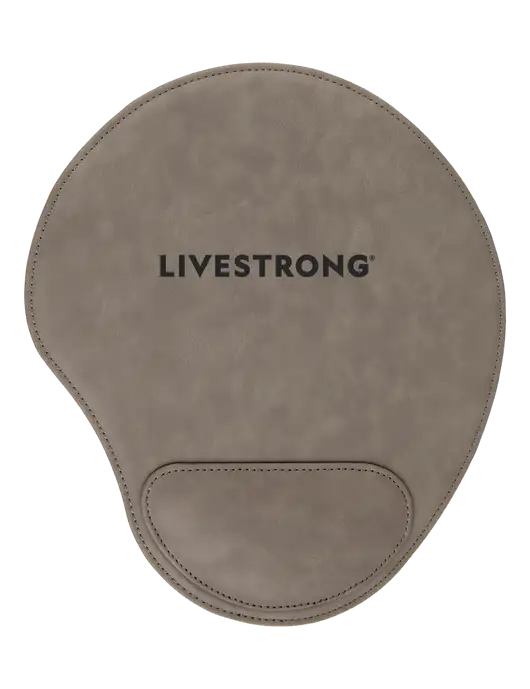 Gray Leatherette Mouse Pad w/LIVESTRONG Logo