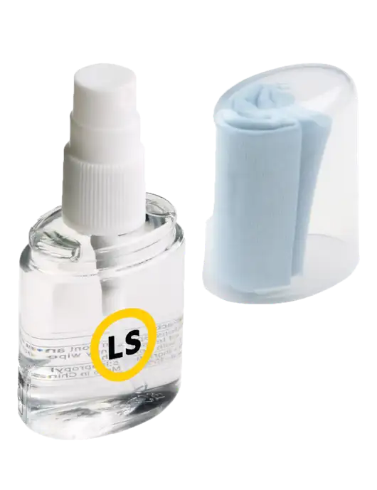 Lens Cleaning Spray & Microfiber Cloth w/LS Circle Logo