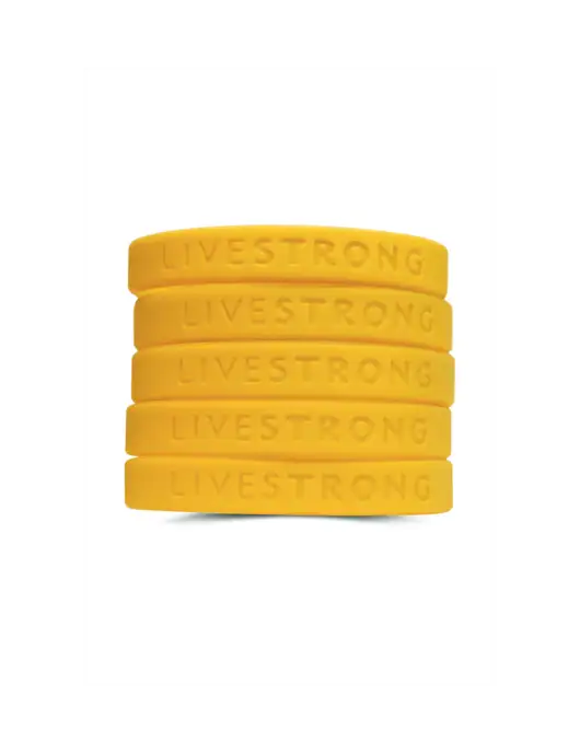 Livestrong 5-Pack Yellow Single Wristband-L/XL
